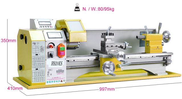 HS210esx600 Auto esquerdo e direita Trequeamento fabricando mini -torno de metal CNC